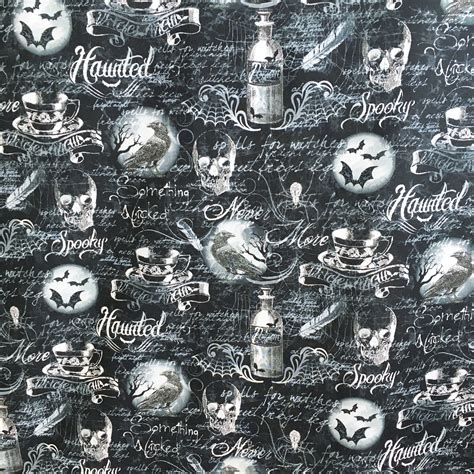 Gothic Fabric Something Wicked Fabric Skulls Fabric Horror Fabric