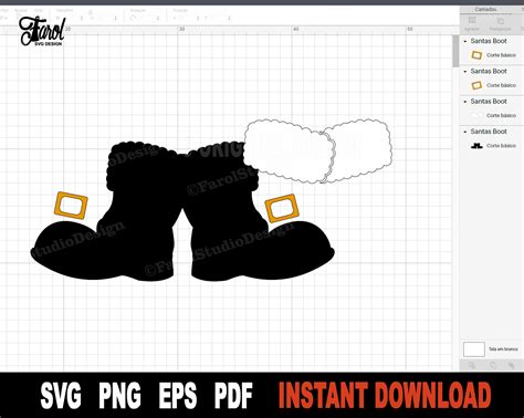 Santa's Boot Svg Christmas Svg File for Cricut - Etsy UK