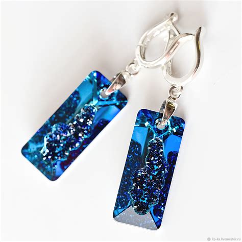 Swarovski Серебряные серьги с кристаллами Сваровски в интернет-магазине ...