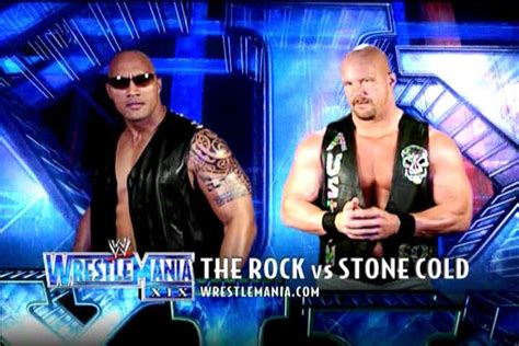 The Rock Vs Stone Cold Part Wrestlemania The Rock Dwayne