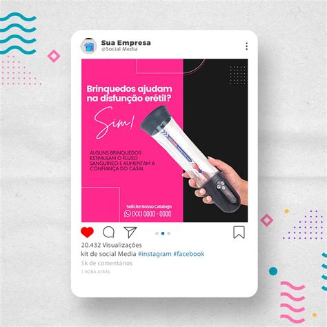 Kit De Social Media Posts Prontos Para Sex Shop E Venda De Lingerie No Canva Legendas