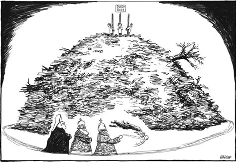 Les Pussy riot au bûcher de Poutine