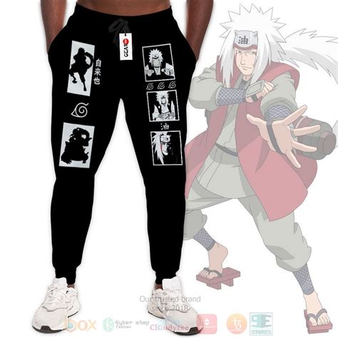 HOT Naruto Jiraiya Black Anime Jogger Pants Boxbox Branding Luxury T