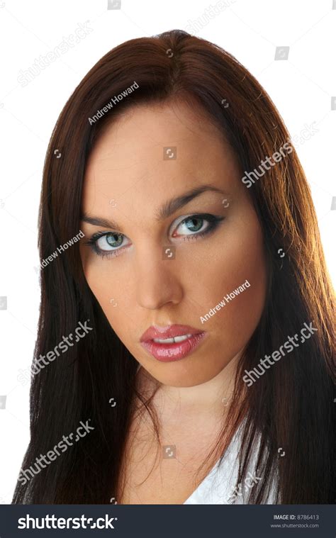 Sexy Brunette Head Shoulder Portrait Stock Photo Shutterstock