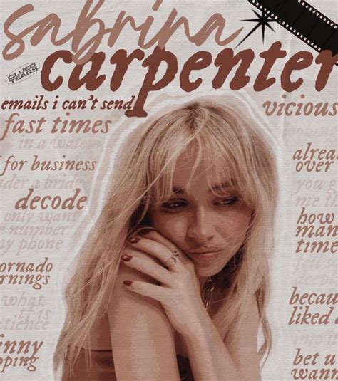 Emails I Cant Send Sabrina Carpenter Album Poster Design Mulher