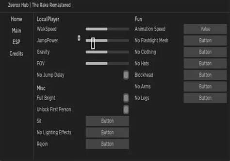 The Rake Remastered Script Esp Full Bright And More Roblox Scripter