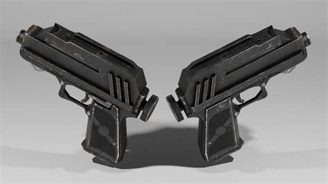 model star wars dc  hand blaster vr ar  poly cgtrader