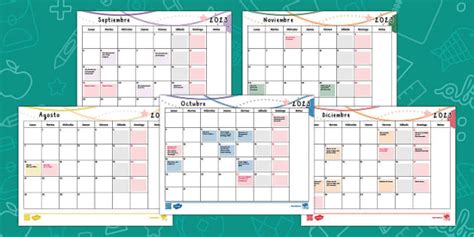 Pack De Recursos Calendario Segundo Semestre Teacher Made