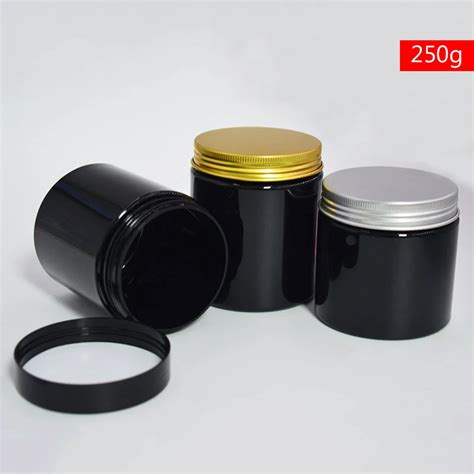 Pcs Black G Plastic Cream Jars Refillable Bottles Cosmetic Lotion