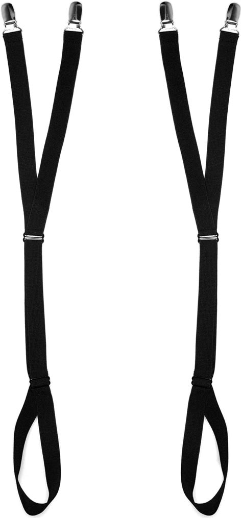 Stirrup Shirt Stays For Men With Foot Loop Adjustable Elastic Shirt