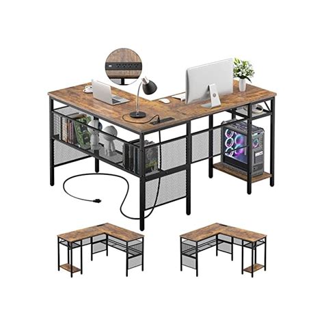 Buy Unikito L Shaped Desk With Usb Charging Port And Power Outlet