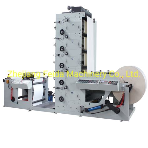 Paper Cup Flexo Printing Machine 4 Colors Stack Type China Flexo