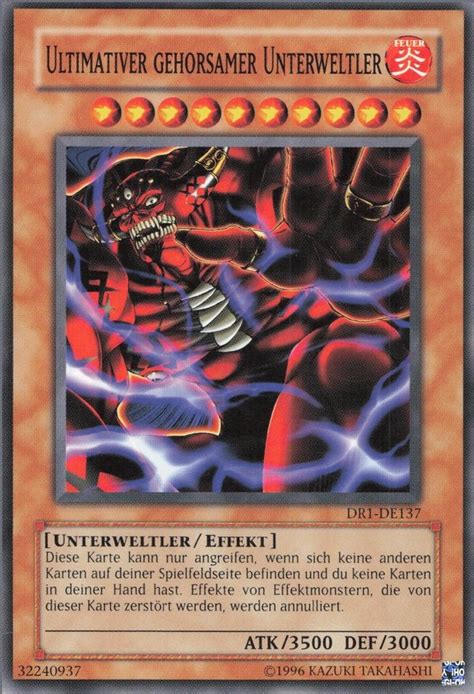 Recollectibles Sammelkarte Yugioh Karte Ultimativer Gehorsamer