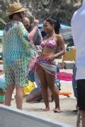 Christina Milian Wearing A Bikini On The Set Of Grandfathered In