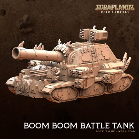 3D Printable Boom Boom Battle Tank by Dark Gods