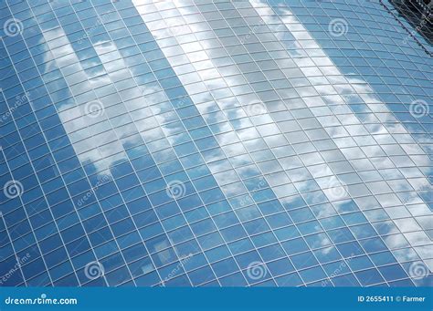 Reflection Of Sky In Glass Fac Stock Image - Image: 2655411