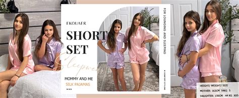 Ekouaer Womens Satin Pajamas Set Button Down Piece Silk Pjs Shorts Set Ruffle Lingerie Notch