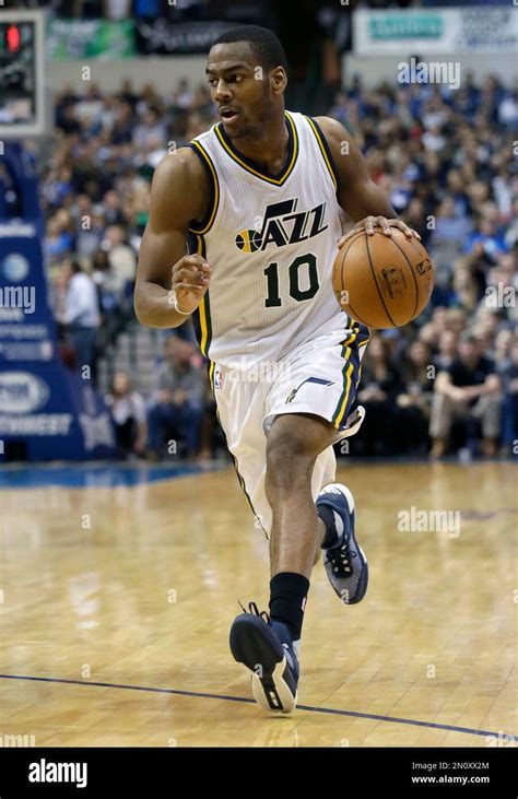 Utah Jazz Guard Alec Burks Dribbles During The Second Half Of An