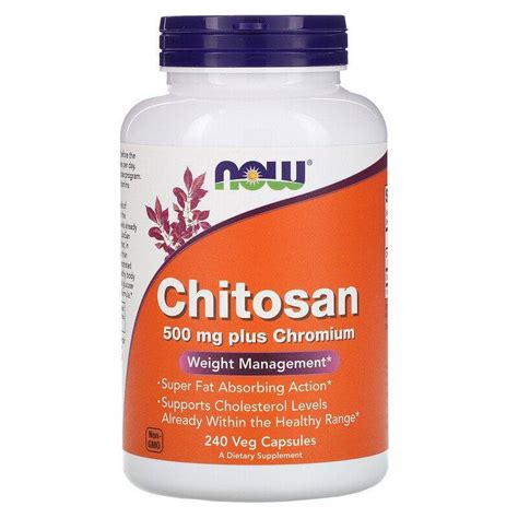 Хітозан з хромом NOW Foods Chitosan 500 мг 240 капсул (944631187 ...