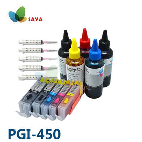 PGI 450 Refill Ink Kit For Canon PIXMA IP7240 MG5440 MG5540 MG6440