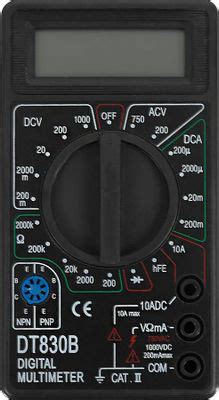 Инструкция, руководство по эксплуатации для мультиметр Ресанта DT 830B ...