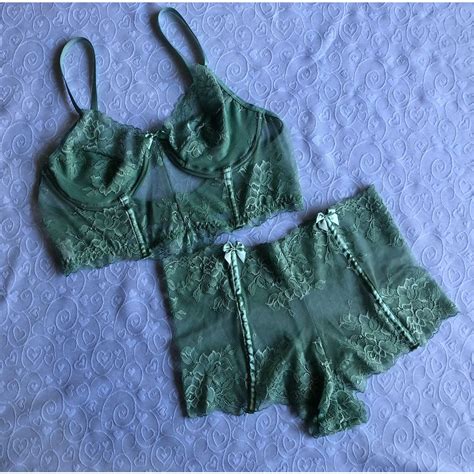 Conjunto De Lingerie Cropped Calcinha Calesson Cintura Mediana Rendado Adulto Sensual