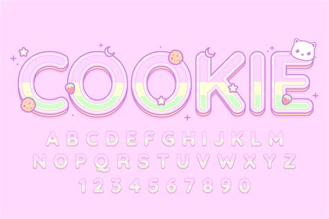 Decorative Cookie Editable Text Effect Vector Design 24681693 Vector