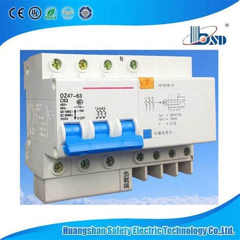 Dz47le 63 Series Earth Leakage Circuit Breaker 3p N China RCCB ELCB