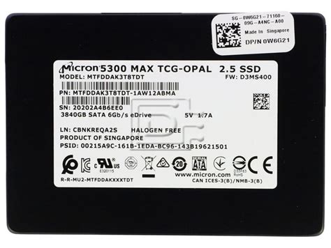 Micron 5300 MAX MTFDDAK3T8TDT-1AW15ABYY / MTFDDAK3T8TDT-1AW12ABMA 3.84 ...