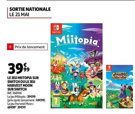 Promo Le Jeu Miitopia Sur Switch Ou Le Jeu Harvest Moon Sur Switch Chez