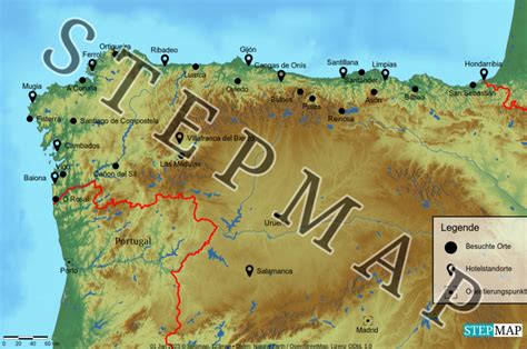 Stepmap Nordspanien Landkarte Für Welt