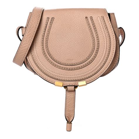 CHLOE Calfskin Mini Marcie Round Crossbody Bag Blush Nude FASHIONPHILE