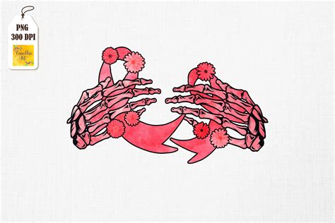 Boob Skeleton Hand On Breast Cancer By Mulew Art Thehungryjpeg