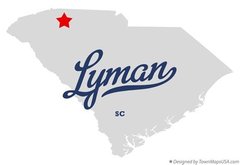 Map of Lyman, SC, South Carolina