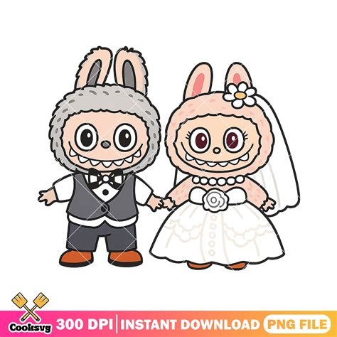 Labubu wedding couple png, labubu couple png, cute couple png – Cooksvg
