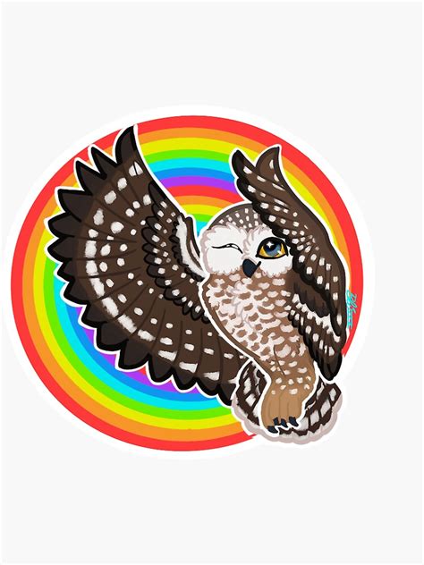Northern Sorewhet Owl Gay Pride Sticker For Sale By Blizzzardwolf Redbubble