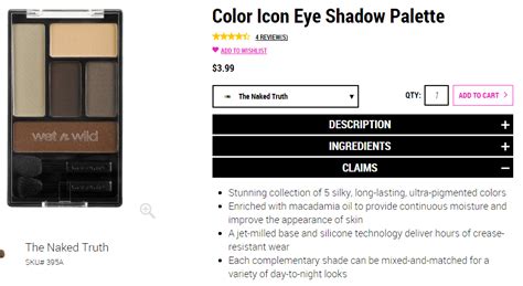 Wet N Wild Eye Color Icon Pallete In The Naked Truth Review Swatches Price EOTD Budget