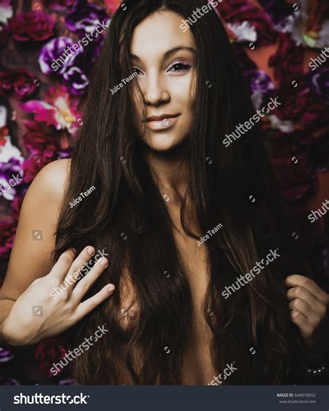 Sexy Woman Pink Lingerie Posing Over Stock Photo 644010052 Shutterstock