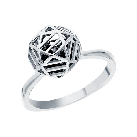 Серебряное кольцо с ювелирными кристаллами FRESH CZ-R01604-X-W-B-X-X ...