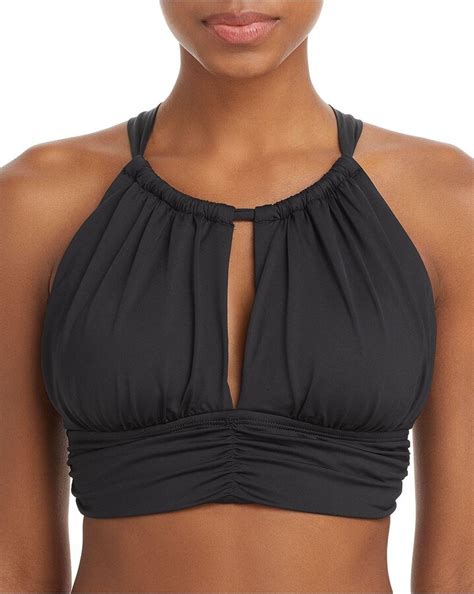La Blanca Island Goddess Womens High Neck Midline Bikini Swim Top Shopstyle