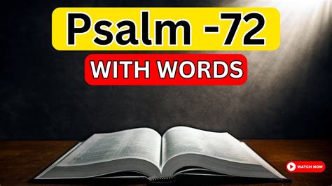 🔥 Psalm 72 Glory And Universality Of The Messiahs Reign With Words