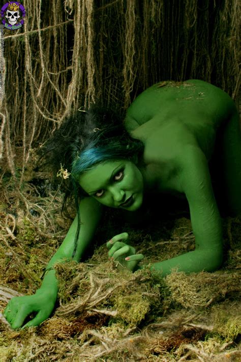 Erotic Swamp Monster Beauty In Special Effects Makeup Babe Stare