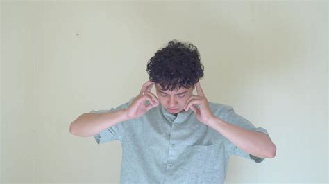 Moslem Asian man dizzy and headache face when Ramadan celebration. The