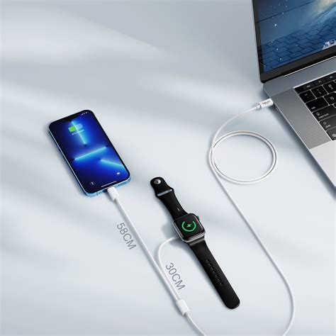 USB-C към Lightning кабел, PD 20W и индуктивно зарядно устройство за ...