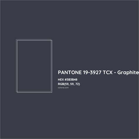 Pantone 19 3927 Tcx Graphite Complementary Or Opposite Color Name And