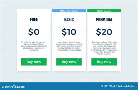 Шаблон дизайна подписки продукта плана таблицы цены Знамена вариантов ...