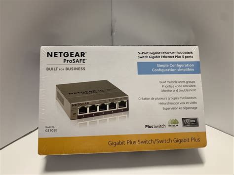 Netgear Prosafe Gs E Port Gigabit Ethernet Plus Switch New Sealed