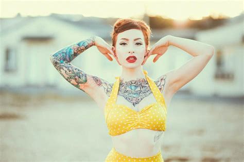 Yellow And White Polka Dot High Waist Bikini Red Dolly Swimwear