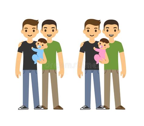 Familia gay ilustración del vector Ilustración de feliz