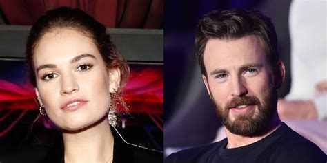 Lily James Won’t Reveal If She’s Dating Chris Evans | Chris Evans, Lily James | Just Jared ...